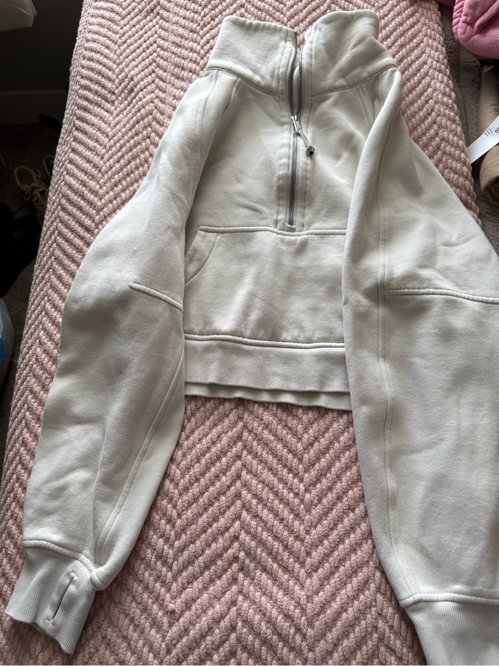 Lululemon Scuba Jacket in Cream